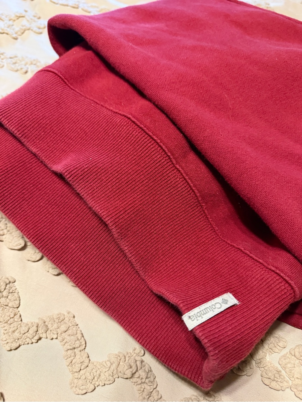 Columbia Men's Burgundy Crewneck Sweatshirt with Arch Logo - Picture 2 of 7